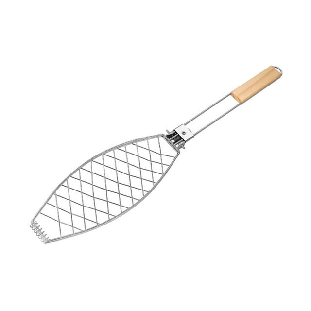 Cesta para asar pescado Zulema Accesorios para parrilla Plegable Acero inoxidable 62,5 x 12 cm