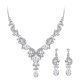 thumbnail image 2 of Elegante conjunto de pendientes y collar para aniversario de bodas, conjunto de joyas nupciales de cristal, 2 of 8