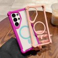 thumbnail image 4 of For Samsung Galaxy S25 Ultra Case Compatible with MagSafe Clear Anti Drop TPU + PC Phone Cover - Red, 4 of 5