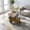 Walnut, variant on Modern Glass Coffee Table with Walnut Finish - Sleek Living Room Accent
