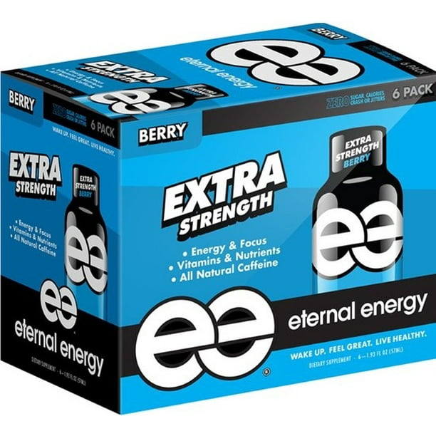 Eternal Energy Premium Energy Shot, Berry, 1.93 fl oz, 6 count