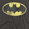 thumbnail image 2 of DC Retro Bat Logo Distressed Women's T Shirt, Charcoal, Small, 2 of 6