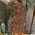 thumbnail image 4 of Fall Dresses for Women 2024, Cute Armadillos Womens Fall Dresses Long Sleeve Casual Tie Waist Clothes, Womens Fall Fashion 2024 Midi  Dresses Outfits with Pocket, 4 of 6