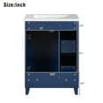 thumbnail image 3 of Harper & Bright Designs 24" Small Bathroom Vanity with Sink Set, Bathroom Combo Cabinet Undermount Sink with 2 Storage Drawers, Blue, 3 of 18