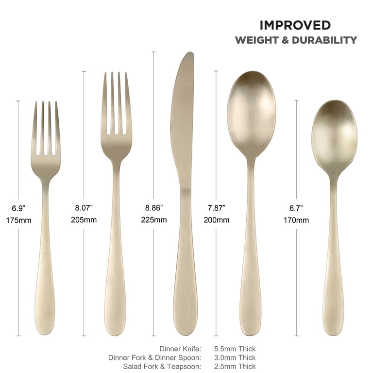 Cambridge Byram Champagne Satin 20-Piece Flatware Set(Service for
