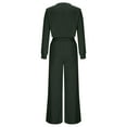 thumbnail image 6 of Women Outfits 2 Piece Sweatsuit Set Twist Front Cropped Sweatshirt Wide Leg Sweatpant Fashion Casual Solid Color Comfy Soft Lightweight Lounge Set Tracksuit, 6 of 6