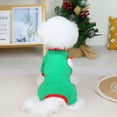 thumbnail image 3 of Christmas Pets Cute Soft Coats Winter Warm Jumpsuit 4 Leg Dog Clothes  with Cute Elk Santa Claus Long Sleeve Solid Color  Coats Jumpers Outfits, 3 of 7