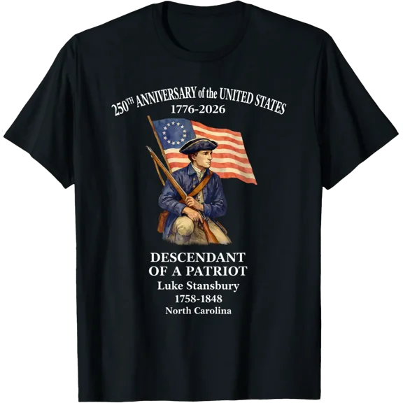 Descendant Of A Patriot 250Th Anniversary Usa T-Shirt All Size S-5Xl
