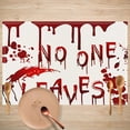 thumbnail image 4 of TIMIFIS Linen Placemat Halloween Graffiti Printing Placemat New Red Letter Linen Table Mat Border Home Table Decoration Insulation Mat Placemats Kitchen Gadgets, 4 of 5