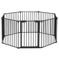 thumbnail image 4 of Vivifying 200" Adjustable Safety Gate 8 Panels Play Yard Metal Doorways Fireplace Fence, 4 of 7