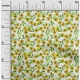 thumbnail image 2 of oneOone Cotton Poplin Gamboge Yellow Fabric Floral Craft Projects Decor Fabric Printed By The Yard 56 Inch Wide, 2 of 4
