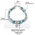 thumbnail image 4 of Naiovety Tobilleras bohemias de múltiples capas con cuentas de tortuga y estrella de mar para mujer, joyería de playa, de cadena para pies Uniforme atlético, 4 of 6