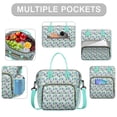 thumbnail image 2 of Colorful Dinosaurs Curly Patterns Womens Lunch Box for Work,Insulated Large Lunch Bag for Tween and Teen,Loncheras Para Mujer,Leakproof Adult Lunch Bag for Work,Beach,Travel,Picnic,Camping, 2 of 7