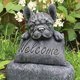 thumbnail image 1 of BEMS-1 pieza de decoración de jardín de bulldog francés, estatua de signo de bienvenida en, 1 of 5