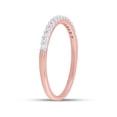 thumbnail image 2 of 14K ROSE GOLD ROUND DIAMOND WEDDING SINGLE ROW BAND 1/6 CTTW SIZE 5, 2 of 4