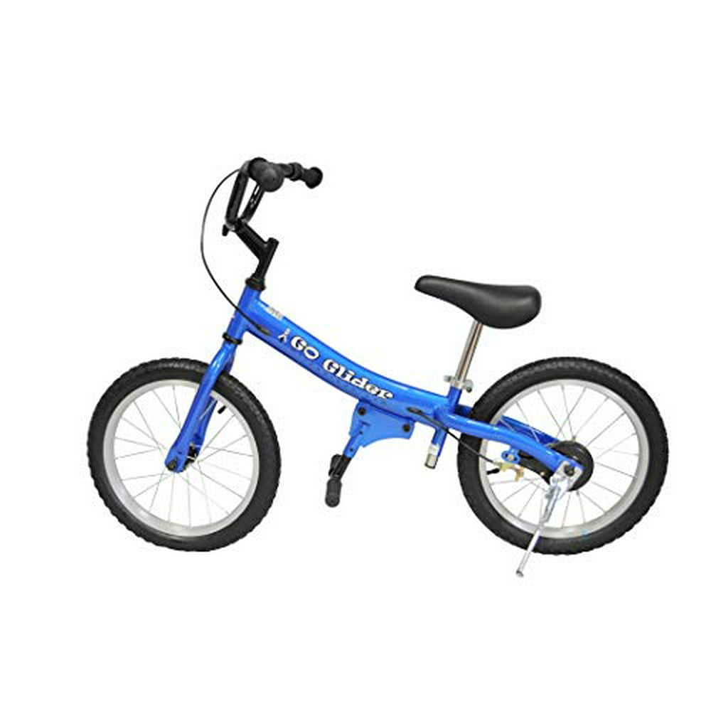 Glide Bikes Kids Go Glider Balance Bike, Blue, 16Inch