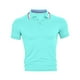 thumbnail image 4 of Blusa y camisa de manga corta con cuello vuelto para hombre, uniforme de moda informal con solapa y botones, top de poliéster de manga corta para hombre, 4 of 9