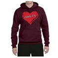 thumbnail image 2 of Loved John 3:16 Bible Verse Christian Inspirational/Christian Unisex Graphic Hoodie Sweatshirt, Maroon, 3XL, 2 of 3