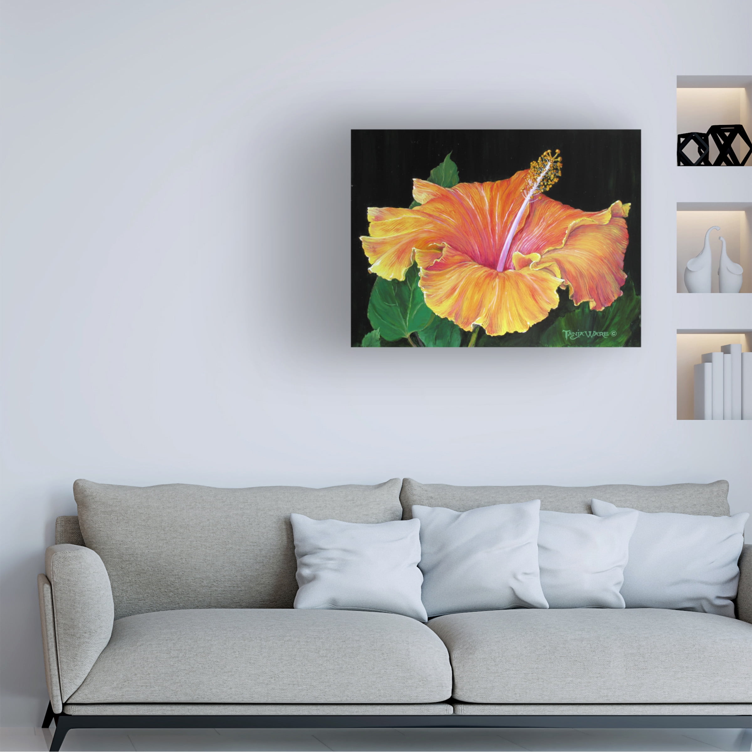 Tanja Ware 'Hibiscus' Canvas Art