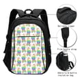 thumbnail image 3 of Balery Rainbow Llama Mochila con carga USB para hombre y mujer - Mochila impermeable y antirrobo para laptop con puerto USB para viajes, trabajo, 3 of 7