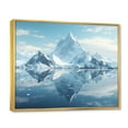 thumbnail image 2 of Designart "Glacier Glacial Geometric I" Landscapes Floater Framed Canvas Print, 2 of 7