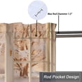 thumbnail image 5 of Winter Forest Landscape Rod Pocket Thermal Insulated Curtain Valance Snowy Pine Trees Snowflakes Nature Scenery Thermal Insulated Room Darkening Curtain for Dinning Room 54 by 18 in, 1 Panel, 5 of 6