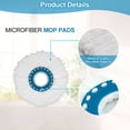 thumbnail image 3 of juego de 2 cabezales de repuesto Clean Twist Disc Mop, ideal para baldosas y suelos de piedra, microfibra absorbente de agua y suciedad, fregonas de repuesto, fácil de cambiar, 3 of 5