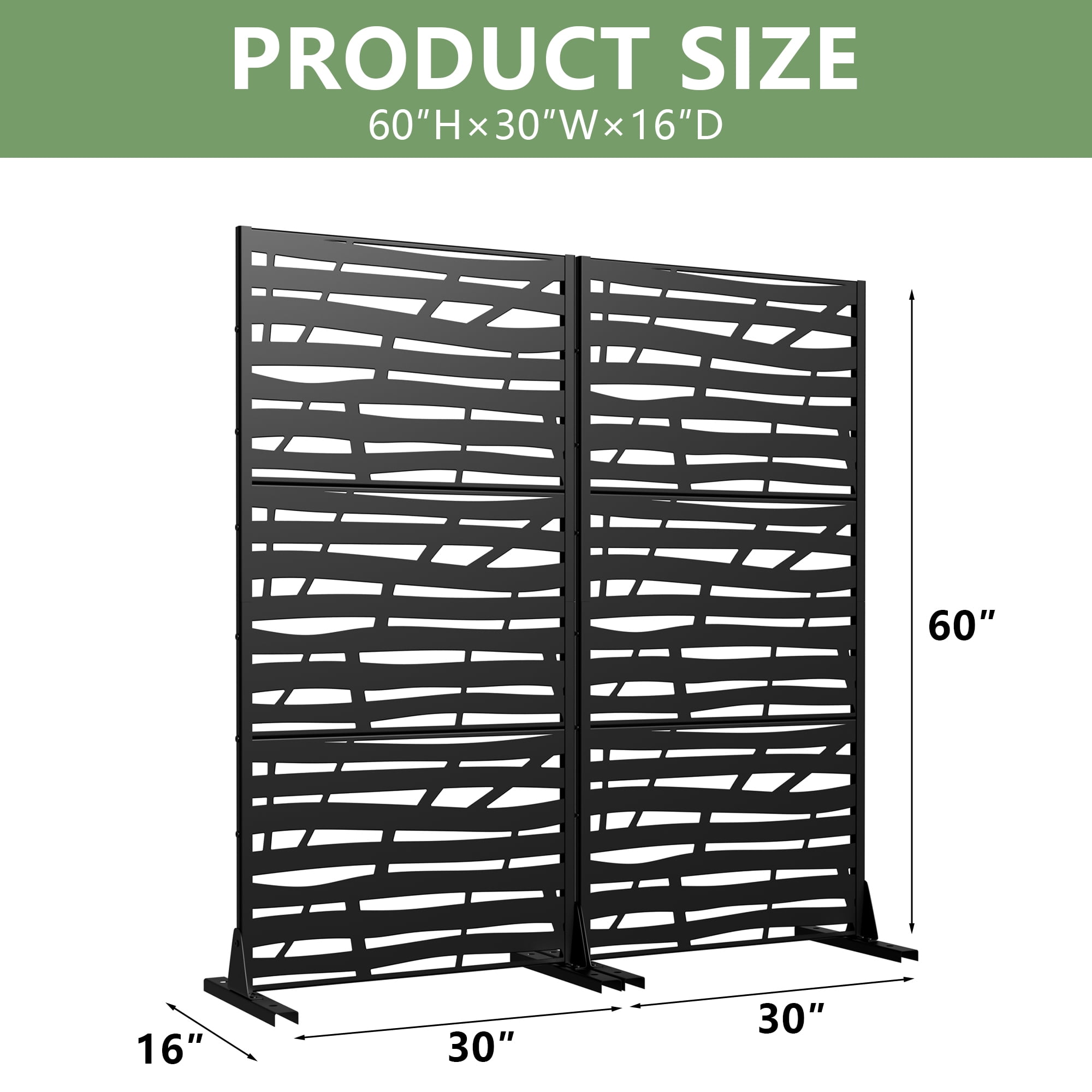 Metal Privacy Screen Fence Panel with Stylish Pattern