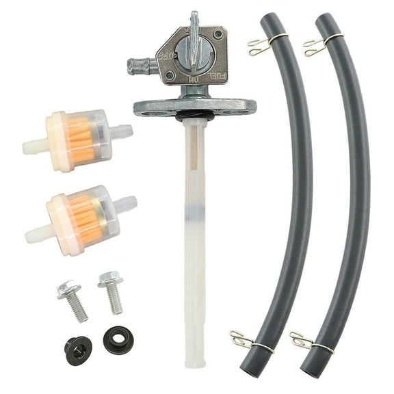 Fuel Petcock Valve & Fuel Line Filter Kit For Honda Rancher TRX350 Recon Sportrax TRX250