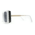 thumbnail image 3 of Womens Oversized Rectangle Butterfly Fashion Designer Sunglasses White Black, 3 of 4