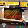 thumbnail image 4 of Modern Electric Fireplace TV Stand,Firebox w/3D Realistic Flame,Mirrored Crush Diamond Media Entertainment Center Console Table w/LED Lights,Storage Cabinets Living Room,Bedroom,Office(Silver), 4 of 18