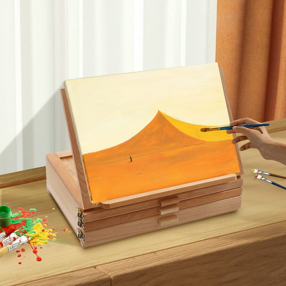 Adjustable Storage Box Easel,Painting Board Stand with Drawers,Storage Box Easel for Beginners, Students, Professional