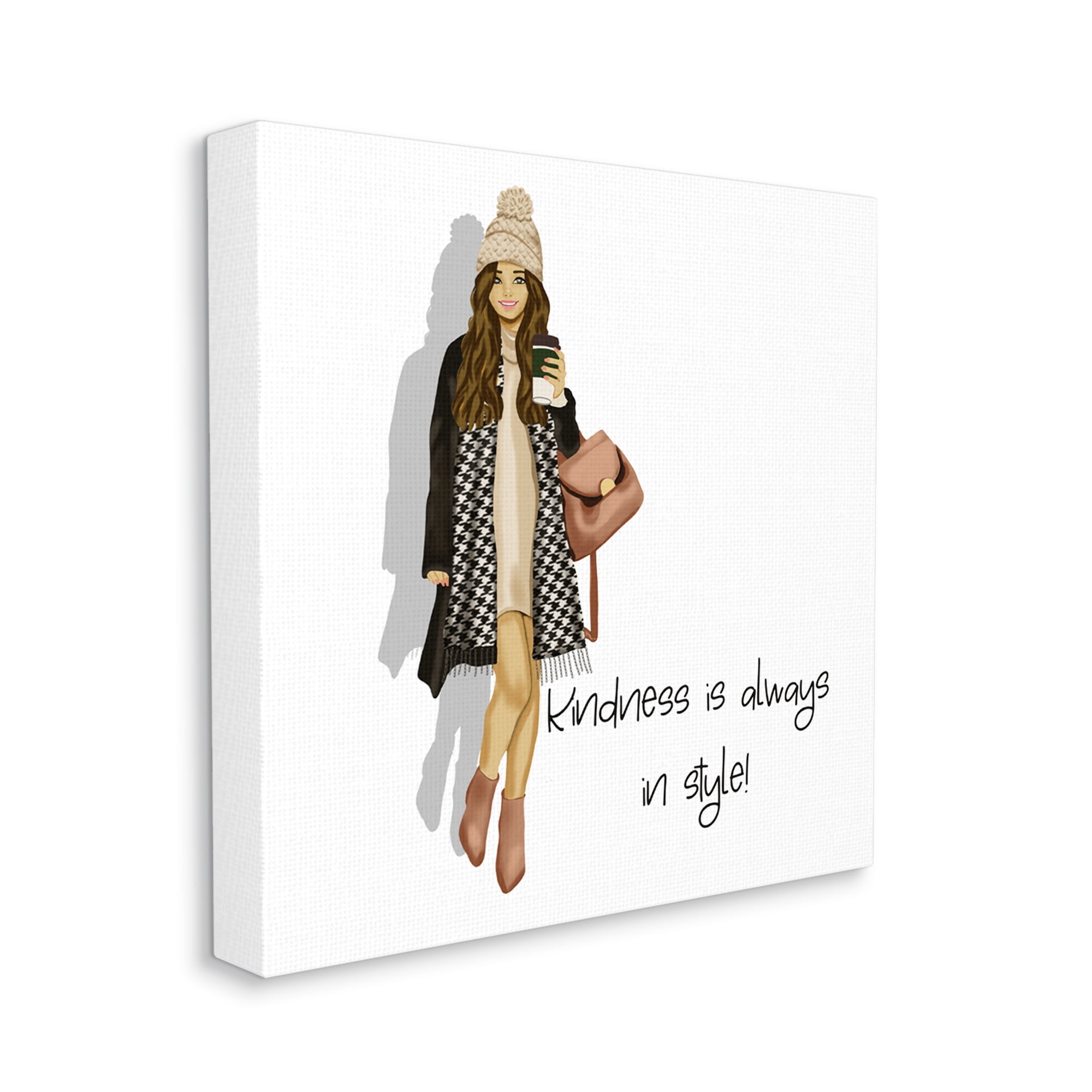 Stupell Industries Kindness Is In Style Inspirational Painting Gallery Wrapped Canvas Art Print Wall Art, 36 x 36