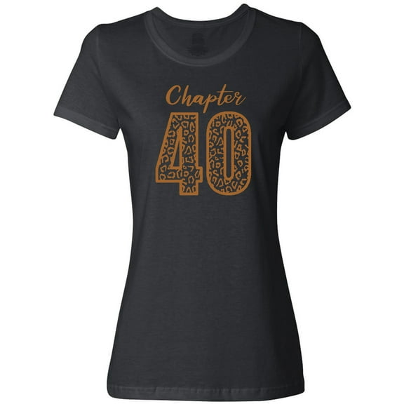 Inktastic Chapter 40 Fortieth Birthday Leopard Print Women's T-Shirt