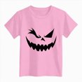 thumbnail image 4 of NOLDARES Toddler Baby Halloween Shirt Funny Pumpkin Print Short Sleeve T-Shirt Kid Girl Casual Tee Tops,B337-Pink, 4 of 4