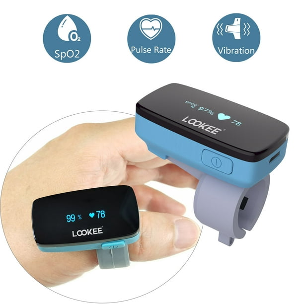 Moniteur de sommeil LOOKEE® RingPro avec alarme de vibration pour les  événements d'O2 bas ou d'apnée | Suivi de la fréquence cardiaque pendant la