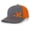 Charcoal/Orange, variant on Flying Duck in Blind Mens Mesh Back Trucker Hat Baseball Cap, Loden/Black