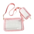 thumbnail image 4 of Bolso transparente de PVC transparente, bolso bandolera transparente para viajes y deportes. Rosa, 4 of 8
