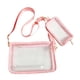 thumbnail image 4 of Bolsa transparente con bolsa pequeña y correa ajustable de PVC para festivales, conciertos y actividades al aire libre. Rosa, 4 of 9