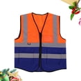 thumbnail image 4 of Chaleco reflectante de alta visibilidad, chaleco de seguridad ligero para trabajo, seguridad, emergencias, voluntarios, tráfico, construcción, saneamiento (naranja), 4 of 7