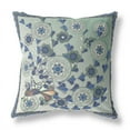 thumbnail image 2 of Glory of Flowers Peacock Indoor/Outdoor Pillow in Light Green Brown 20x20, 2 of 8