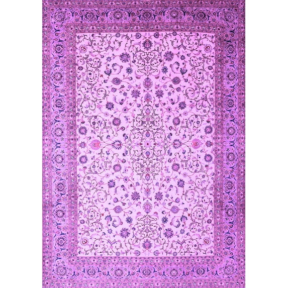Ahgly Company Indoor Rectangle Persian Purple Traditional Area Rugs, 5' x 7'