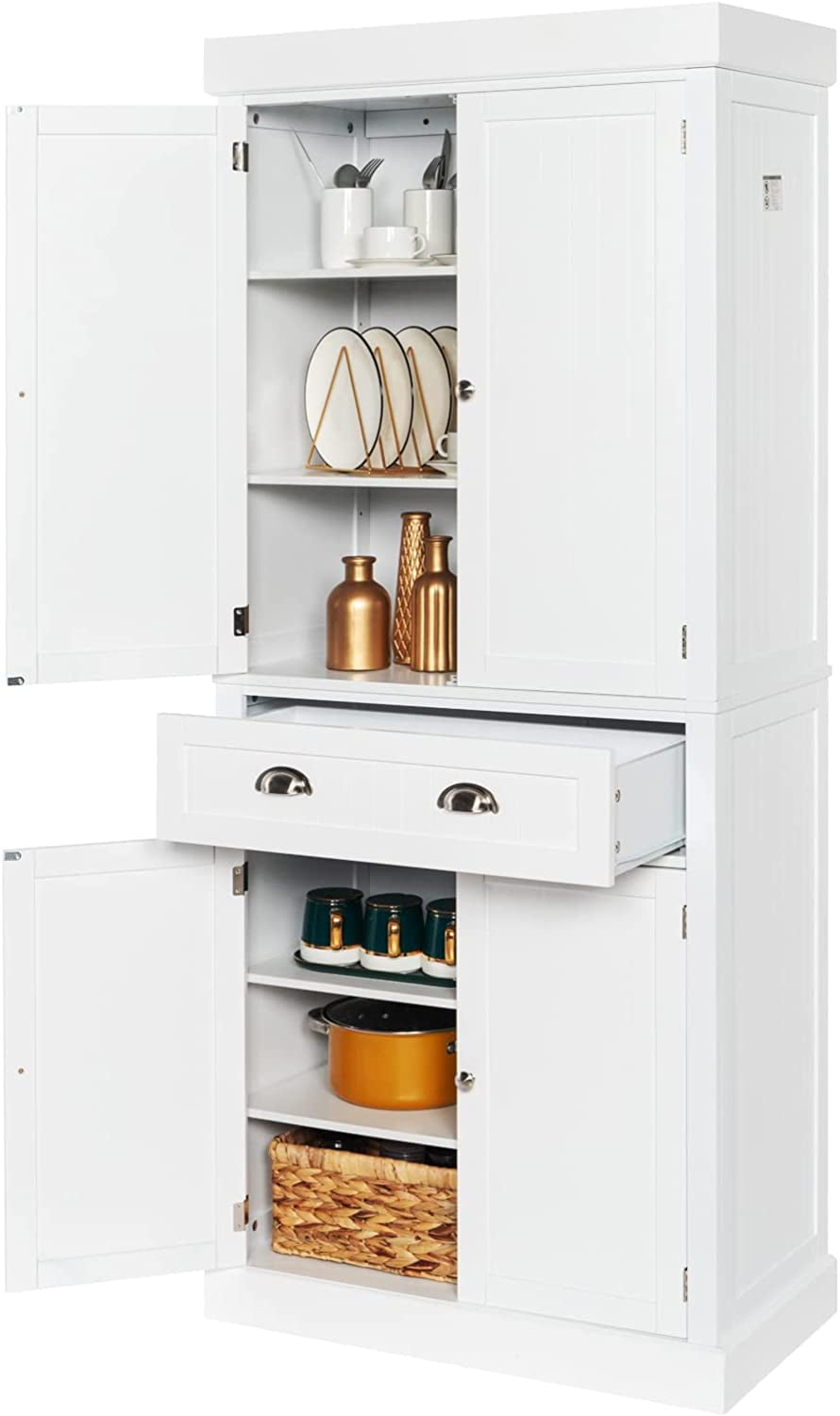 VINGLI 72Inch Kitchen Pantry Storage With Adjustable Shelves