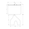 thumbnail image 3 of Lighting - 25"h - Table Lamp - White Ceramic - Ivory/Cream Shade - Contemporary, 3 of 4