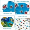 thumbnail image 4 of 86 Pcs 2 Styles Millefiori Lampwork Flower Heart Beads Mixed Color Crystal Flat Beads Smooth Transparent Beads Loose Spacer Beads for Jewelry Making DIY, 4 of 7