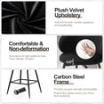 thumbnail image 3 of Bar Stools Set of 4 Bar 26" Swivel Bar Height Bar Stools with High Back Velvet Barstools Kitchen Modern Upholstered Barstools High Bar Chair for Kitchen Island Black, 3 of 9