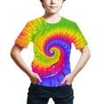 thumbnail image 4 of Ecqkame Kids Colorful Short Sleeve T-Shirts Childrens Summer Crew Neck Gorgeous Print Going Out Top for Boy Girl B-Multicolor E 9Y, 4 of 4