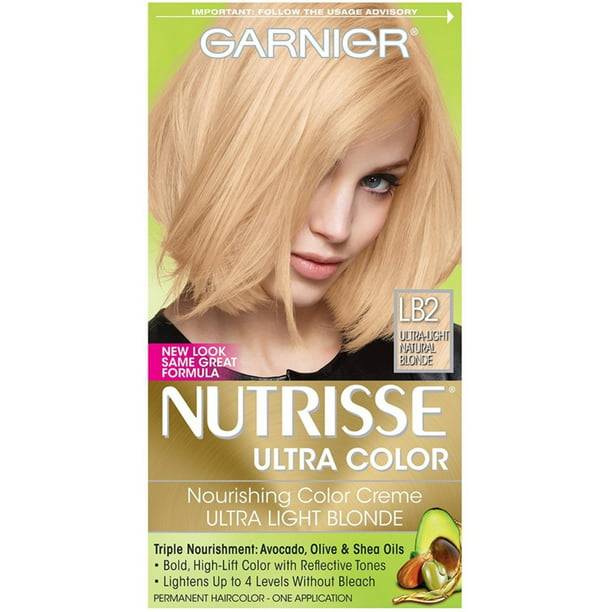 3 Pack - Garnier Nutrisse Ultra Color Nourishing Color Creme, Ultra Light  Natural Blonde [LB2] 1 ea 