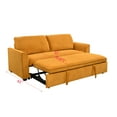 thumbnail image 2 of Roomfitters 78 Inch 3-in-1 Convertible Sleeper Sofa Bed, Modern Fabric Loveseat Futon Sofa Couch with Pullout Bed, Small Love Seat Lounge Sofa, Furniture for Living Room, Yellow, 2 of 14