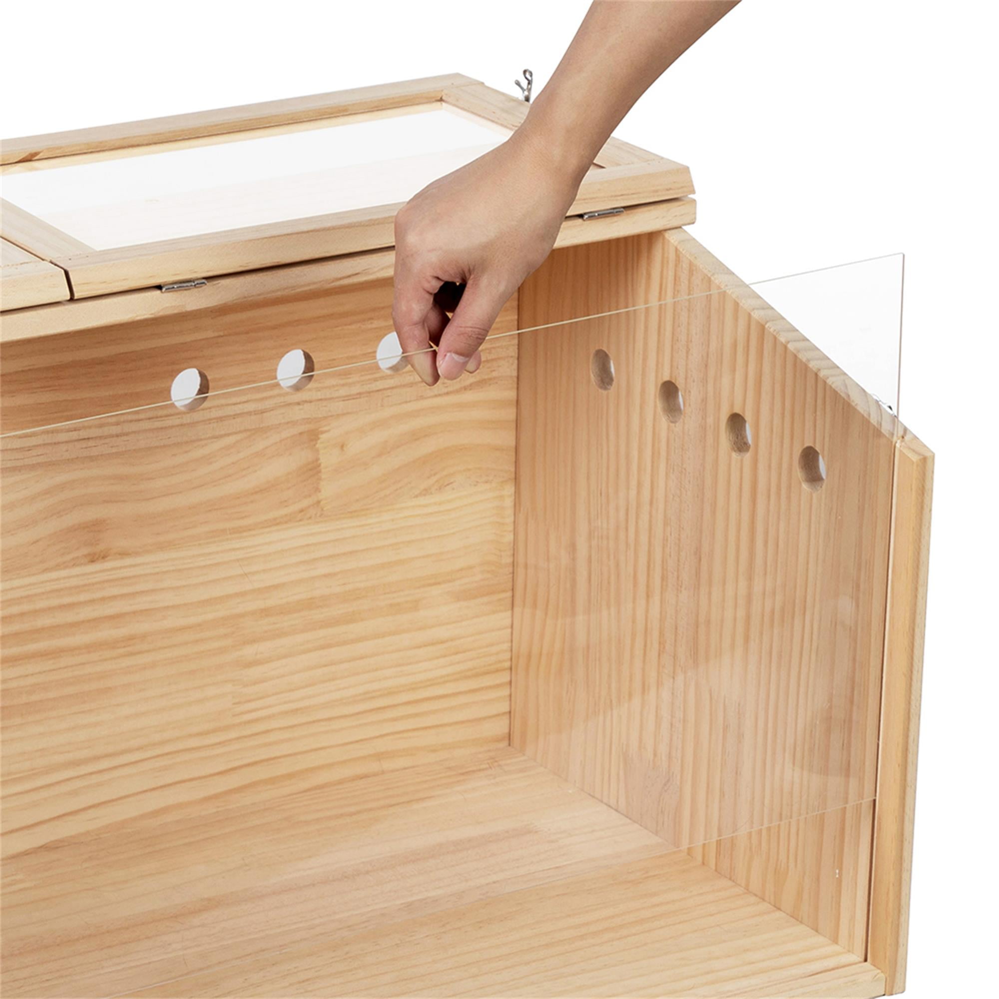 resenkos 31" Guinea Pig Cage Hamster Pet Cages for Small Animals Hutch House (Decoration in cages not included), Beige